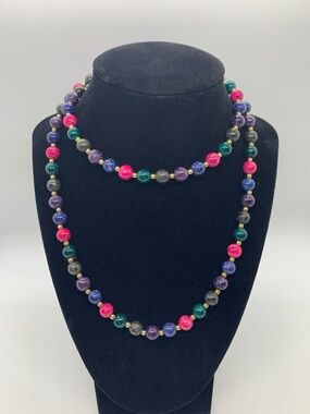 Vintage Multicolored Beaded Necklace